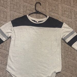 Kids Gray and Black Long Sleeve Shirt